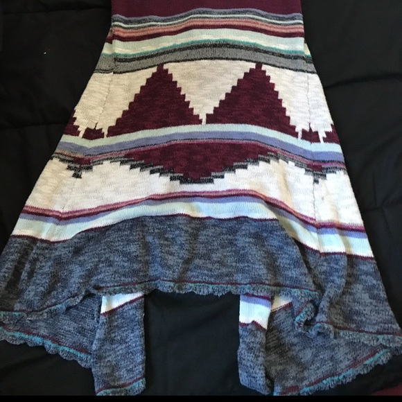 Long striped knitted cardigan - Picture 2 of 3